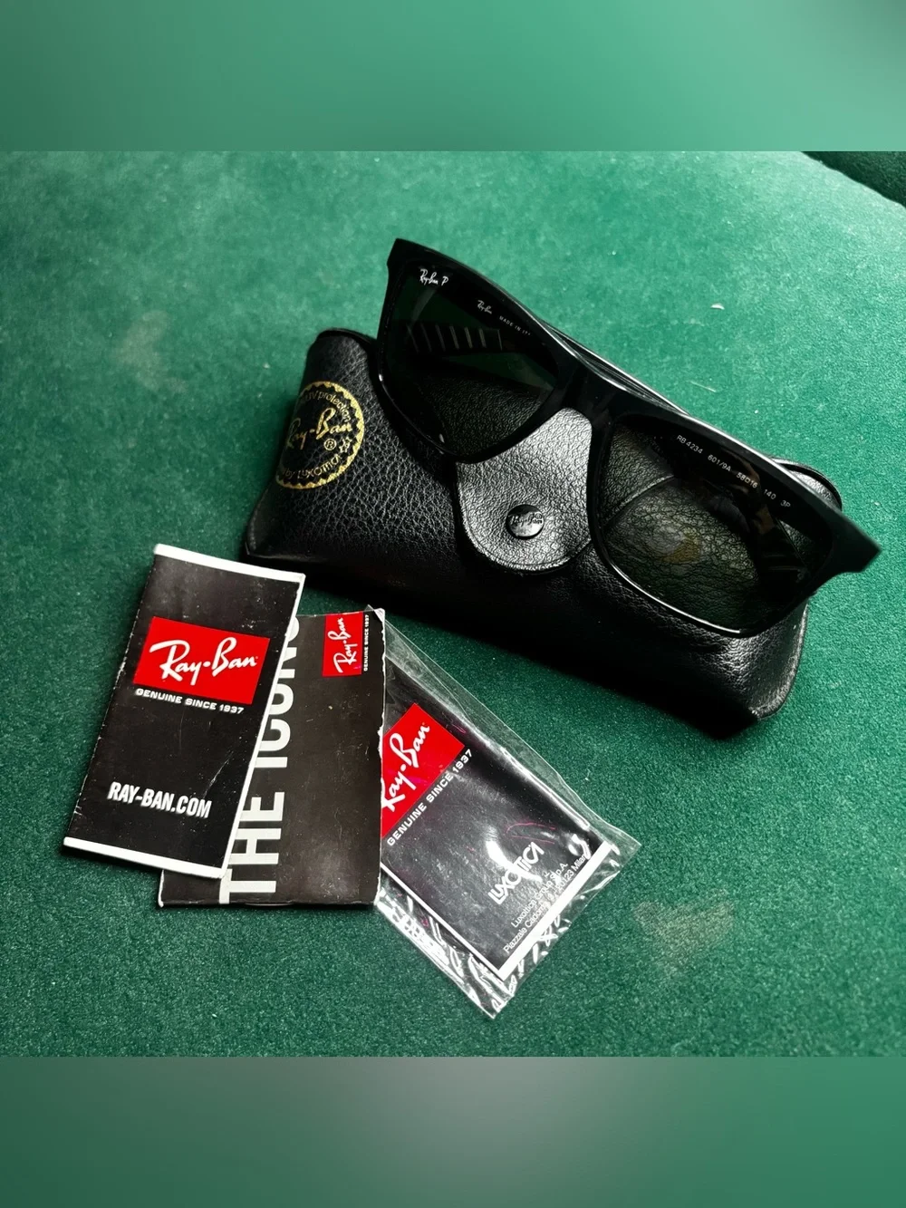 Ray-Ban RB4234 Black Polarized Sunglasses w/ Case